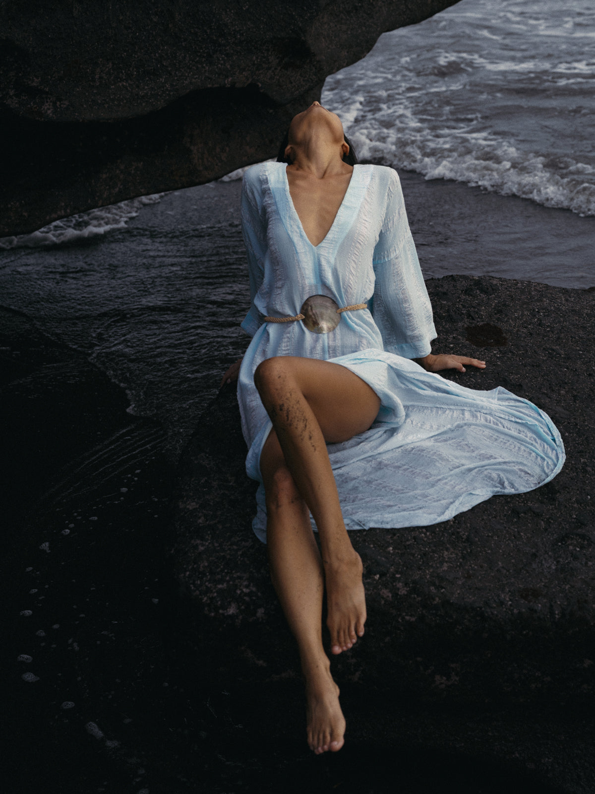 SEDEF DERİ KEMERLİ MARISSA KAFTAN