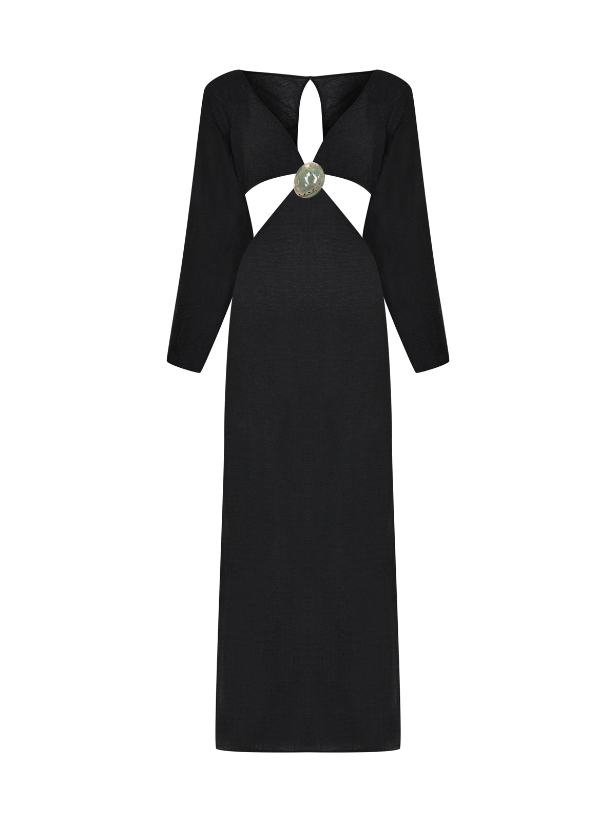 NAXOS DRESS with SEA SHELL BROOCH