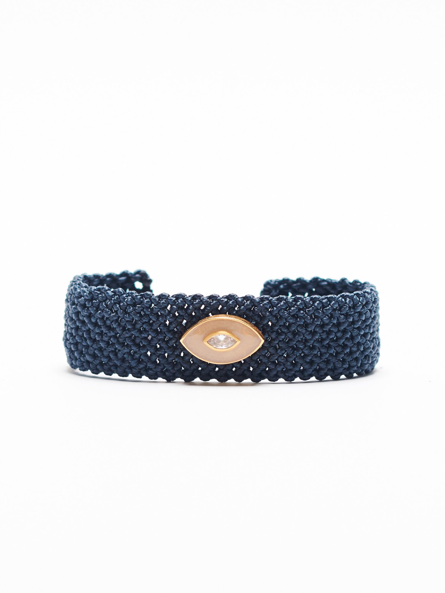 MIRA HANDLOOMED BRACELET LATTE ENAMELED