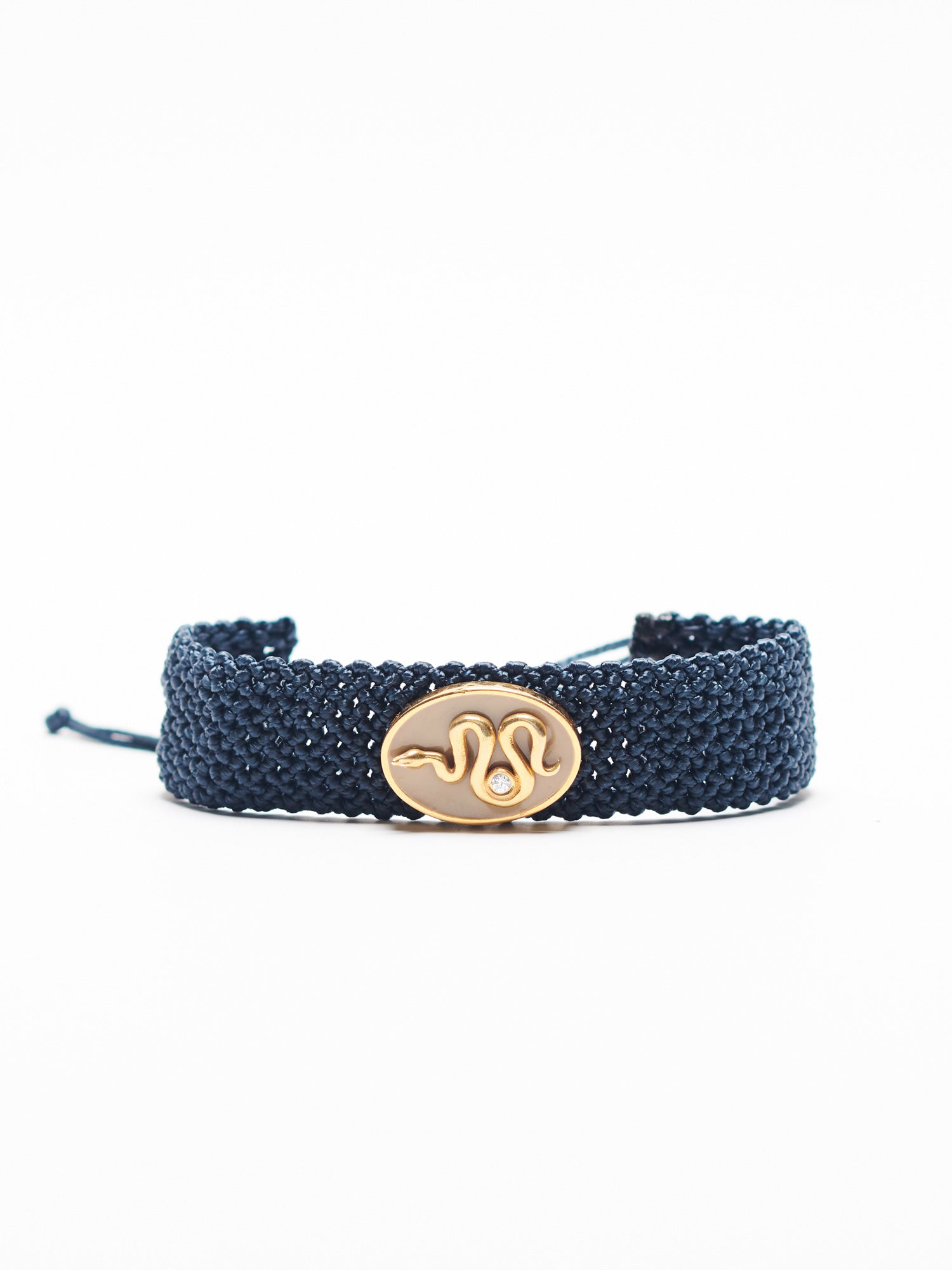 NERIDA HANDLOOMED BRACELET LATTE ENAMELED