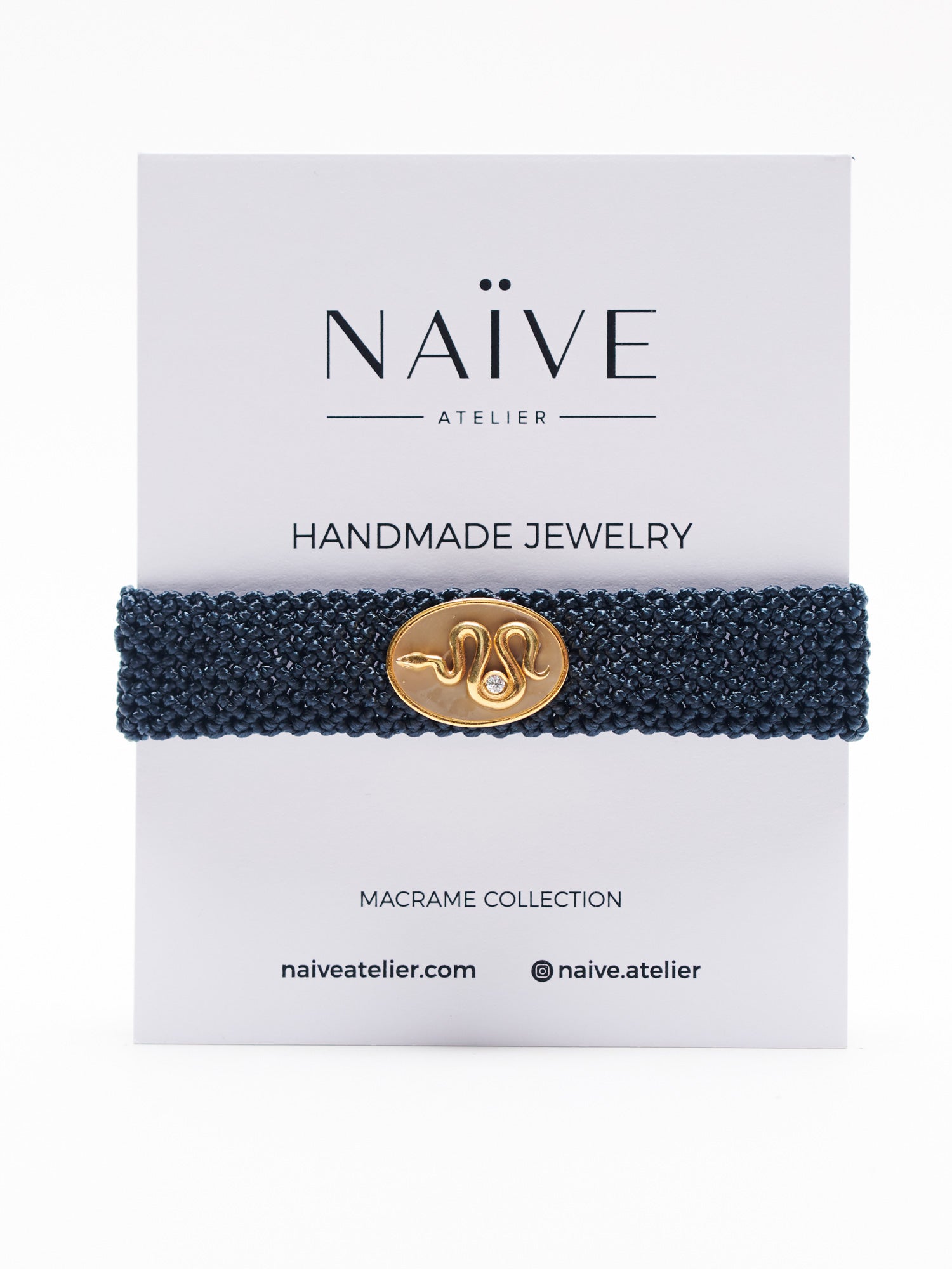 NERIDA HANDLOOMED BRACELET LATTE ENAMELED