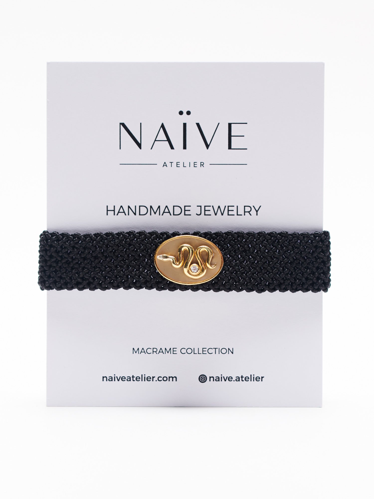 NERIDA HANDLOOMED BRACELET LATTE ENAMELED