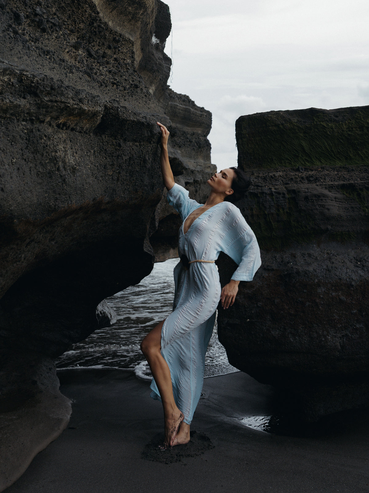 SEDEF DERİ KEMERLİ MARISSA KAFTAN